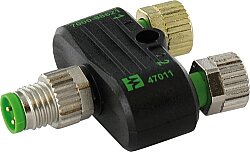 7000-88601-0000000 T-Coupler SlimLine M8 male / 2x M8 female A-cod. 4-pol. / 2x 3-pol.