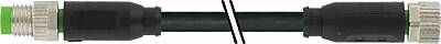 7000-89401-6342500 M8 male 0° / M8 female 0° A-cod. PUR 4x0.34 bk UL/CSA+drag ch. 25m - 1