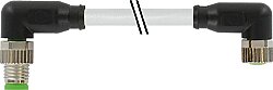 7000-89571-2000200 M8 male 90° / M8 female 90° A-cod. shielded PVC 3x0.34 shielded gy UL/CSA 2m