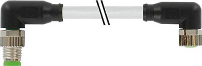 7000-89571-2000200 M8 male 90° / M8 female 90° A-cod. shielded PVC 3x0.34 shielded gy UL/CSA 2m - 1