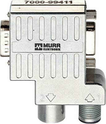 7000-99411-0000000 Adapter M12 male/ female B-cod. / D-Sub 9-pol. 90° Shielded, 12Mbit/s - 1
