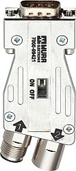 7000-99421-0000000 Adapter M12 male/ female B-cod./ D-Sub 9-pol. 180° Shielded, 12Mbit/s