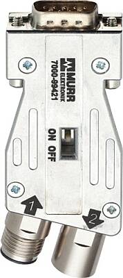 7000-99421-0000000 Adapter M12 male/ female B-cod./ D-Sub 9-pol. 180° Shielded, 12Mbit/s - 1