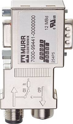7000-99441-0000000 Adapter M12 male/ female B-cod. / D-Sub 9-pol. 90° Shielded, 12Mbit/s - 1