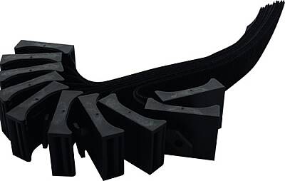 7000-99872-0000000 Velcro base including velcro for ITEM-profiles Clamping range 4-20mm, width 10mm, length 150mm - 1