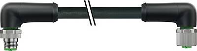 7000-P3271-P150150 M12 Power male 90° / female 90° K-cod. PUR 5x1.5 bk UL/CSA+drag ch. 1.5m - 1