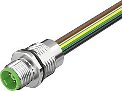 7000-P3281-9880020 M12 Power male recept. K-cod. front PUR-wires 5x1.5 0.2m