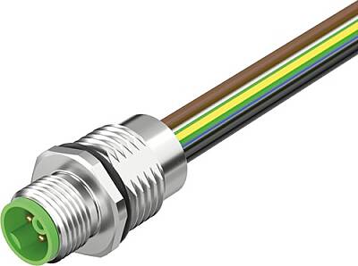 7000-P3281-9880050 M12 Power male recept. K-cod. front PUR-wires 5x1.5 0.5m - 1