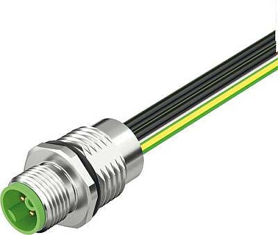 7000-P3281-9950100 M12 Power male recept. K-cod. front PE-X-wires 5x2.5 UL 1m - 1