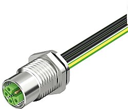 7000-P3295-9950050 M12 Power female recept. K-cod. rear PE-X-wires 5x2.5 UL 0,5m