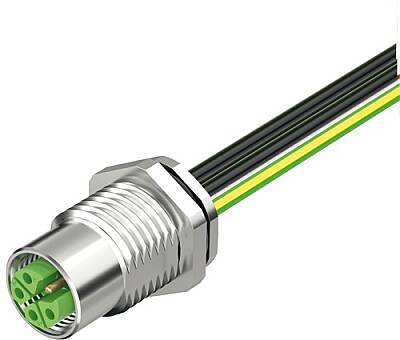 7000-P3295-9950100 M12 Power female recept. K-cod. rear PE-X-wires 5x2.5 UL 1m - 1