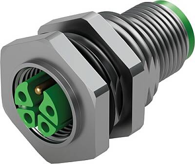 7000-P3911-0000000 M12 POWER PANEL FEED THROUGH 5-pole K-CODED - 1