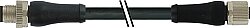 7000-P4141-P071000 M12 Power male 0° / female 0° L-cod. PUR 4x1.5 bk UL/CSA+drag ch. 10m