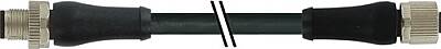 7000-P4141-P071000 M12 Power male 0° / female 0° L-cod. PUR 4x1.5 bk UL/CSA+drag ch. 10m - 1