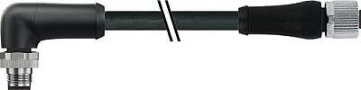 7000-P4161-P070750 M12 Power male 90° / female 0° L-cod. PUR 4x1.5 bk UL/CSA+drag ch. 7.5m - 1