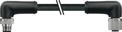 7000-P4171-P070750 M12 Power male 90° / female 90° L-cod. PUR 4x1.5 bk UL/CSA+drag ch. 7.5m - 1