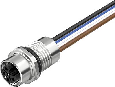 7000-P4191-9970020 M12 Power female recept. L-cod. front PE-X-wires 4x2.5 UL 0,2m - 1