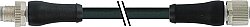 7000-P4241-P040140 M12 Power male 0° / female 0° L-cod. PUR 5x1.5 bk UL/CSA+drag ch. 1.4m