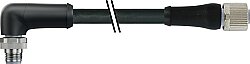 7000-P4261-P040100 M12 Power male 90° / female 0° L-cod. PUR 5x1.5 bk UL/CSA+drag ch. 1m