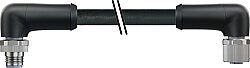7000-P4271-P040060 M12 Power male 90° / female 90° L-cod. PUR 5x1.5 bk UL/CSA+drag ch. 0.6m