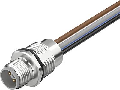 7000-P4281-9800200 M12 Power male recept. L-cod. front PUR-wires 5x1.5 2m - 1