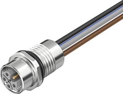 7000-P4291-9800150 M12 Power female recept. L-cod. front PUR-wires 5x1.5 1.5m - 1