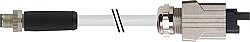 7000-P4451-P390100 M12 Power L-coded male 0° / Push Pull Power 0° PUR 5x2.5 gy UL/CSA+drag chain 1m