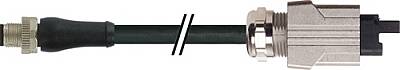 7000-P4454-P070150 M12 Power male 0° L-cod./ Push Pull Power AIDA PUR 4x1.5 bk UL/CSA+drag ch. 1.5m - 1