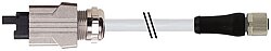 7000-P4471-P090045 M12 Power female 0° L-coded / Push Pull Power AIDA PUR 5x1.5 gy UL/CSA+drag chain 0.45m
