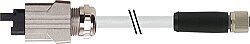 7000-P4471-P390035 M12 Power L-coded female 0° / Push Pull Power 0° PUR 5x2.5 gy UL/CSA+drag chain 0,35m