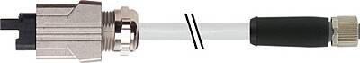 7000-P4471-P390035 M12 Power L-coded female 0° / Push Pull Power 0° PUR 5x2.5 gy UL/CSA+drag chain 0,35m - 1