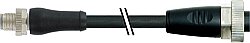 7000-P4501-P045000 M12 Power L-coded male 0° / 7/8" female 0° PUR 5x1.5 bk UL/CSA+drag chain 50m