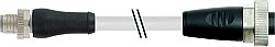 7000-P4501-P090030 M12 Power male 0° L-cod. / 7/8'' female 0° PUR 5x1.5 gy UL/CSA+drag ch. 0.3m