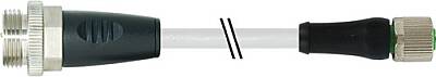 7000-P4541-P090100 7/8" male 0° / M12 Power female 0° L-cod. PUR 5x1.5 gy UL/CSA+drag ch. 1m - 1
