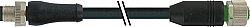 7000-P4801-4440150 M12 Power male 0° L-cod. / M12 female 0° A-cod. PUR 2x1.5 bk UL/CSA+drag ch. 1.5m