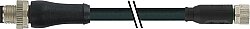 7000-P4808-6341000 M12 Power male 0° L-cod./ M8 female 0° A-cod. PUR 4x0.34 bk UL/CSA+drag ch. 10m