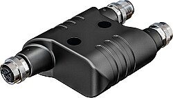 7000-P4903-0000000 h-Coupler M12 Power male L-cod. / 2x female L-cod. 5-pol.