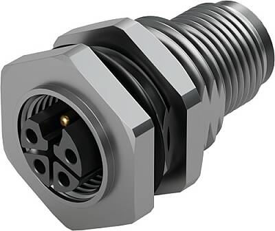 7000-P4911-0000000 M12 POWER PANEL FEED THROUGH 5-pole L-CODED - 1