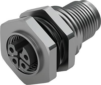 7000-P4915-0000000 M12 POWER PANEL FEED THROUGH 4-pole L-CODED - 1