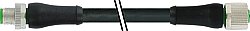 7000-P6241-P060200 M12 Power male 0° / female 0° S-cod. PUR 4x1.5 bk UL/CSA+drag ch. 2m