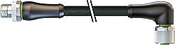 7000-P6251-P060300 M12 Power male 0° / female 90° S-cod. PUR 4x1.5 bk UL/CSA+drag ch. 3m