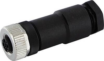 7000-P6411-0000000 M12 Power female 0° S-cod. screw terminal 4-pol., max. 2,5mm², 8 - 10mm - 1
