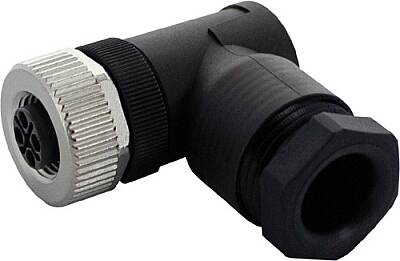 7000-P6421-0000000 M12 Power female 90° S-cod. screw terminal 4-pol., max. 2,5mm², 8 - 10mm - 1
