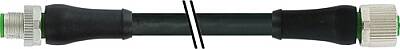 7000-P7241-P073000 M12 Power male 0° / female 0° T-cod. PUR 4x1.5 bk UL/CSA+drag ch. 30m - 1