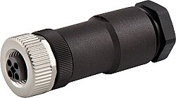 7000-P7411-0000000 M12 Power female 0° T-cod. screw terminal 4-pol., max. 1,5mm², 8 - 10mm