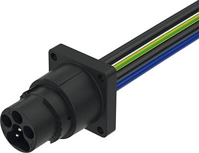 7000-P8182-P800200 MQ15-X-Power male receptacle front mount PVC 6x2,5 UL/CSA 2 m - 1