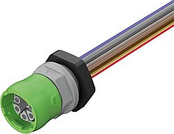 7000-P8197-P880020 MQ15 female recept. front 48V DC type 2 PE-X-wires 3x2.5 + PVC-wires 3x0.14 0.2m