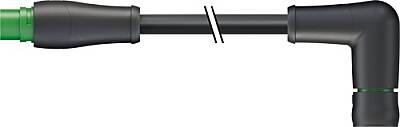 7000-P8251-P360100 MQ15 male 0° / MQ15 female 90° 600V AC type 3 PUR 4x2.5 bk UL/CSA+drag ch. 1m - 1