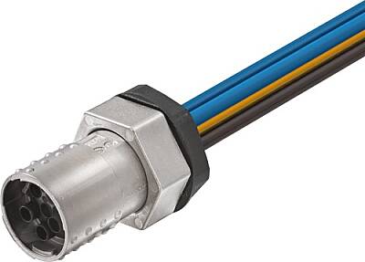 7000-P8391-P800200 MQ15-X-Power fem. receptable shielded front mount wires PVC 6x2.5 2m - 1