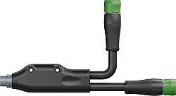 7000-P8LDE-P630400 h-coupler MQ15 male - fem. 0° / fem. 0° 48V DC PUR 6x2.5 bk 4m / PUR 6x2.5 bk 1m